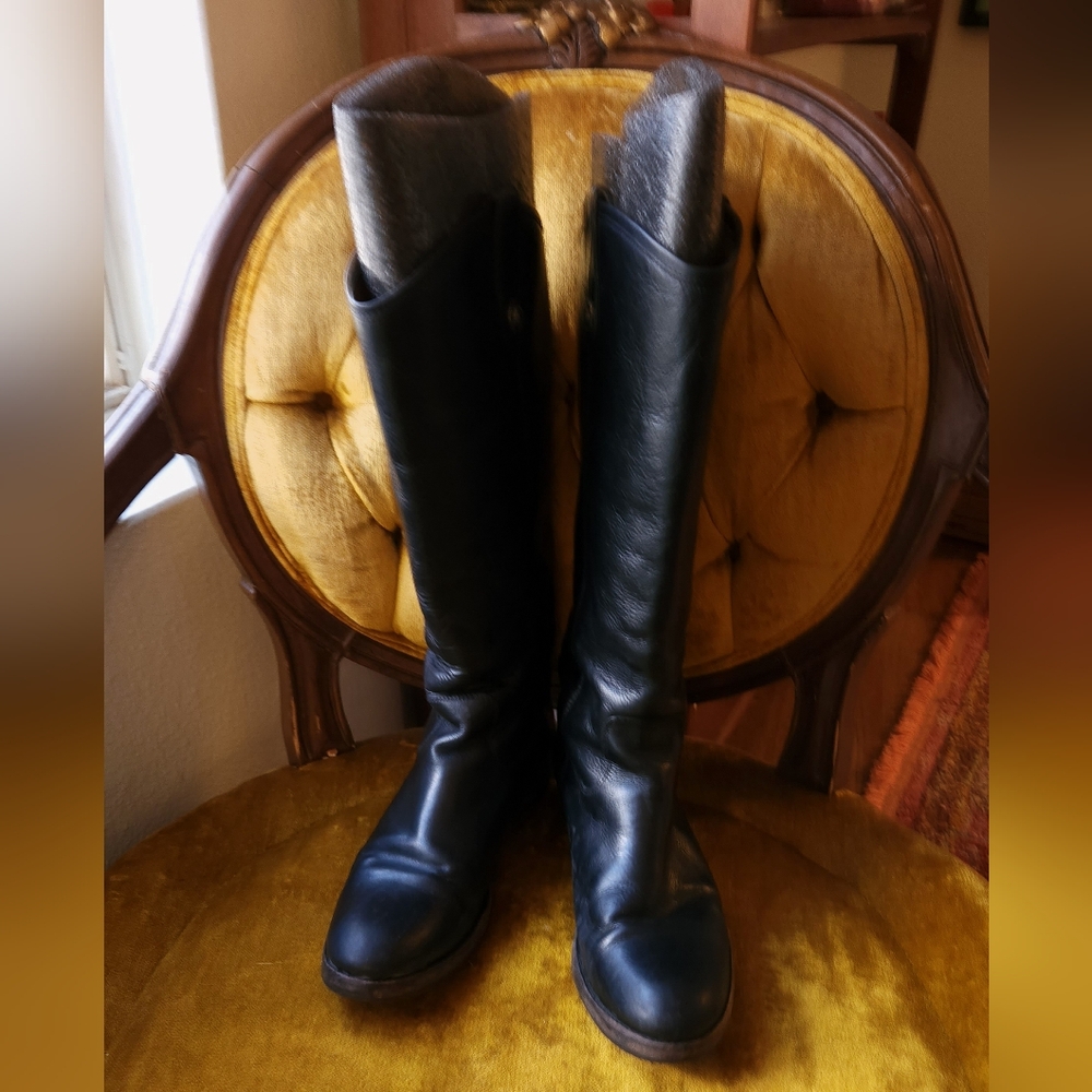 Frye Melissa Button 2 Equestrian Boots in Black
